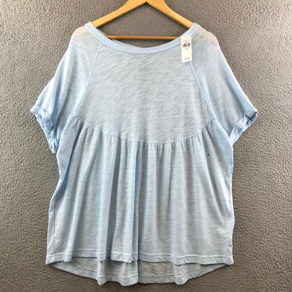 American Eagle Outfitters Tops - NEW American Eagle Women's Size M Blouse Top Short Sleeve Blue